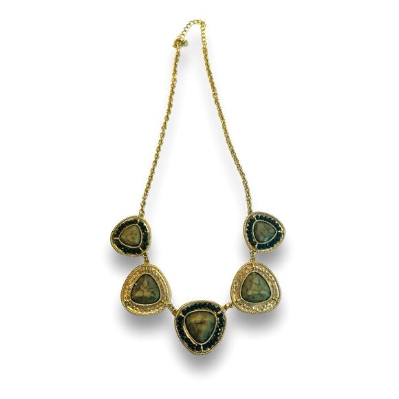 1950s VINTAGE JUDY LEE FAUX GEM 21” NECKLACE - Picture 6 of 9